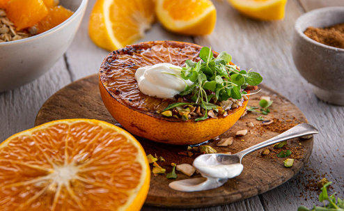 Baked Grapefruit with Coconut Sugar 